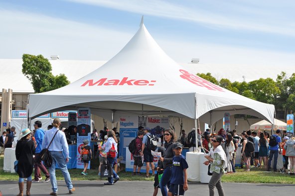 Maker Faire swag tent