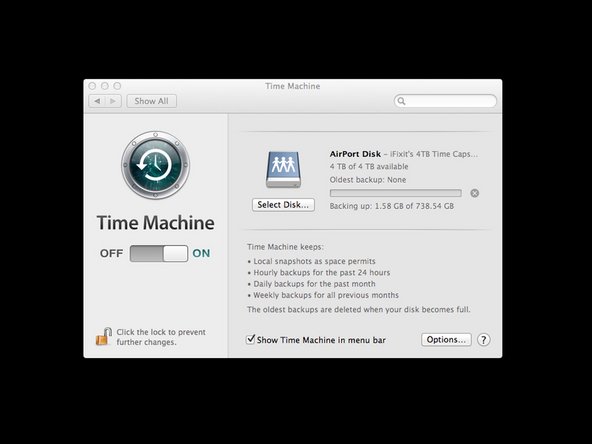 Airport Time Capsule disc on the Mac