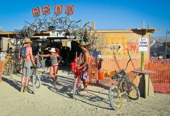 Black Rock City Bike Repair Shop at Burning Man