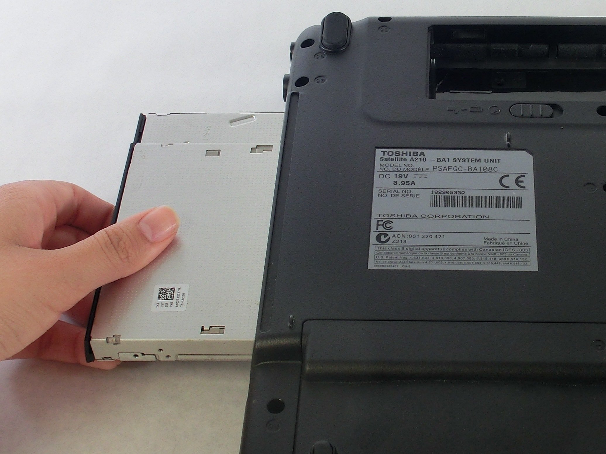 Toshiba Satellite A210 Optical Disc Drive Replacement iFixit Repair Guide