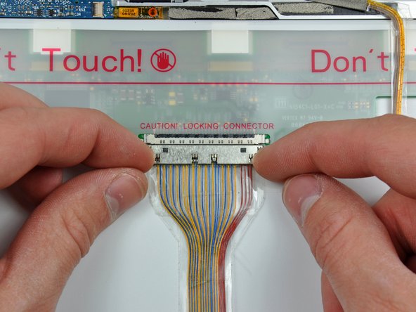 Image 2/2: Pull both cables parallel to the face of the logic board.