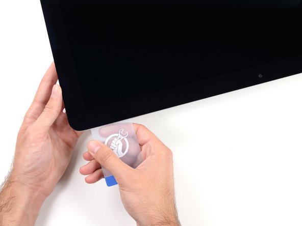 Image 1/3: Be sure to '''stop''' before the iSight camera, or you may damage it.