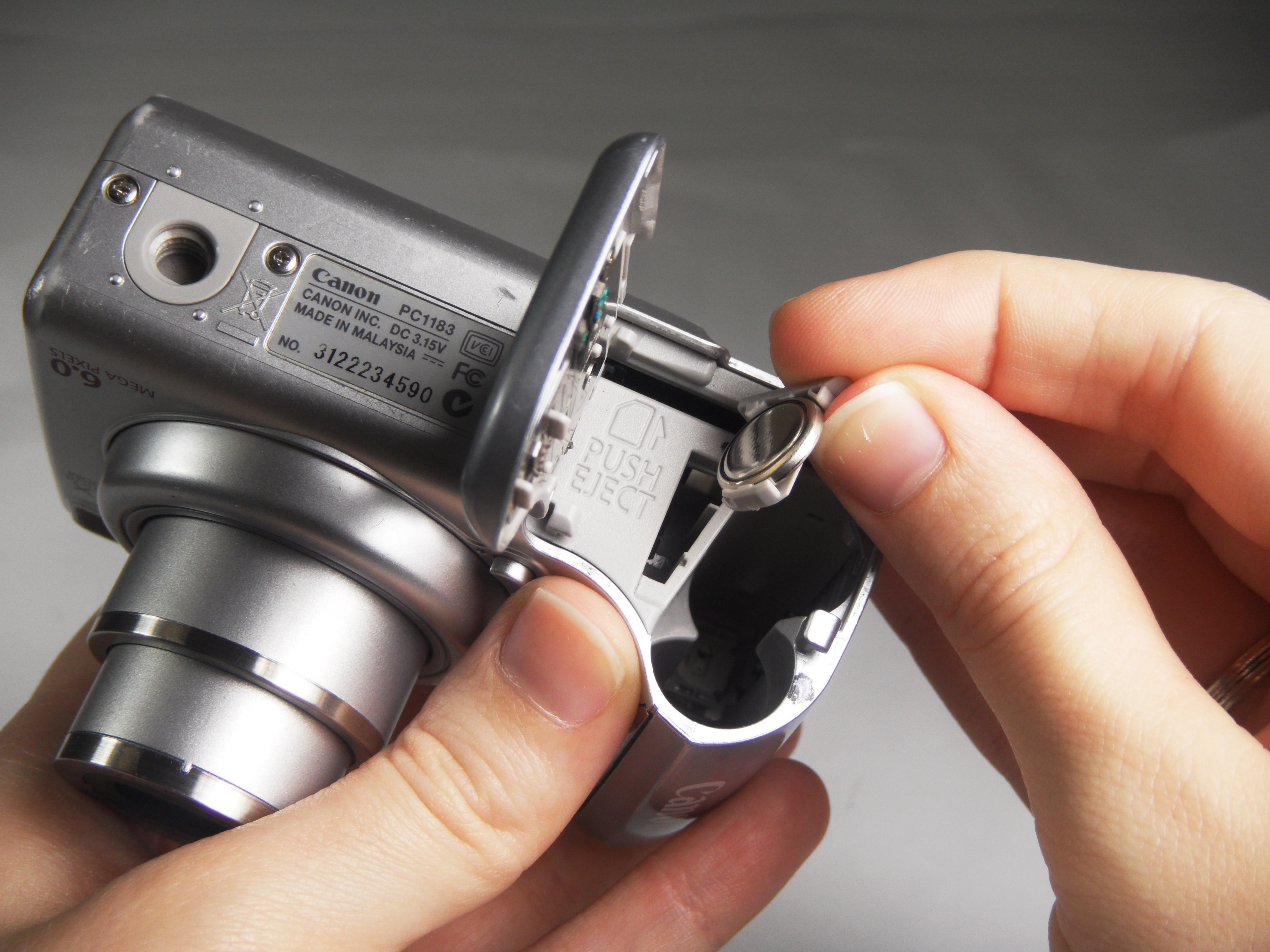 Canon PowerShot A540 Clock Battery Replacement iFixit Repair Guide