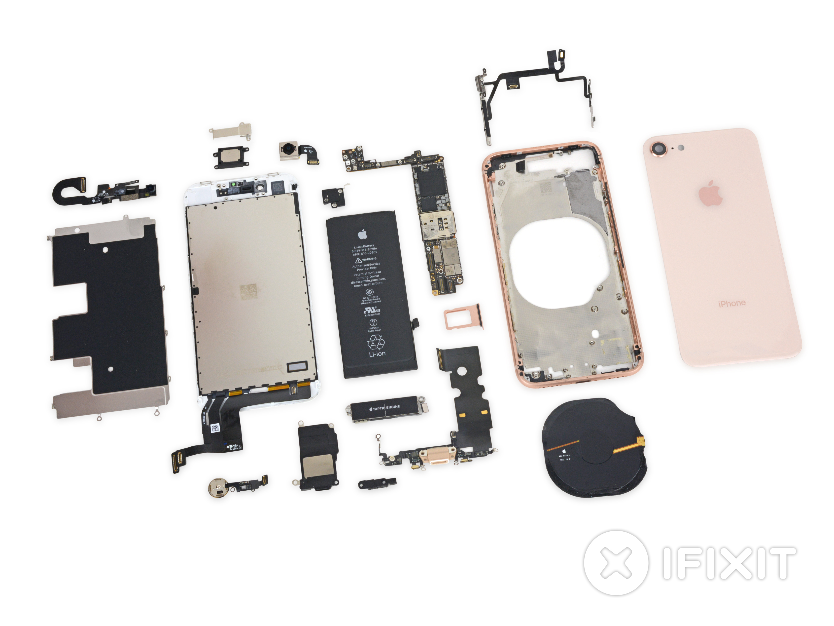 8 iphone parts of iPhone 8 iFixit   Teardown