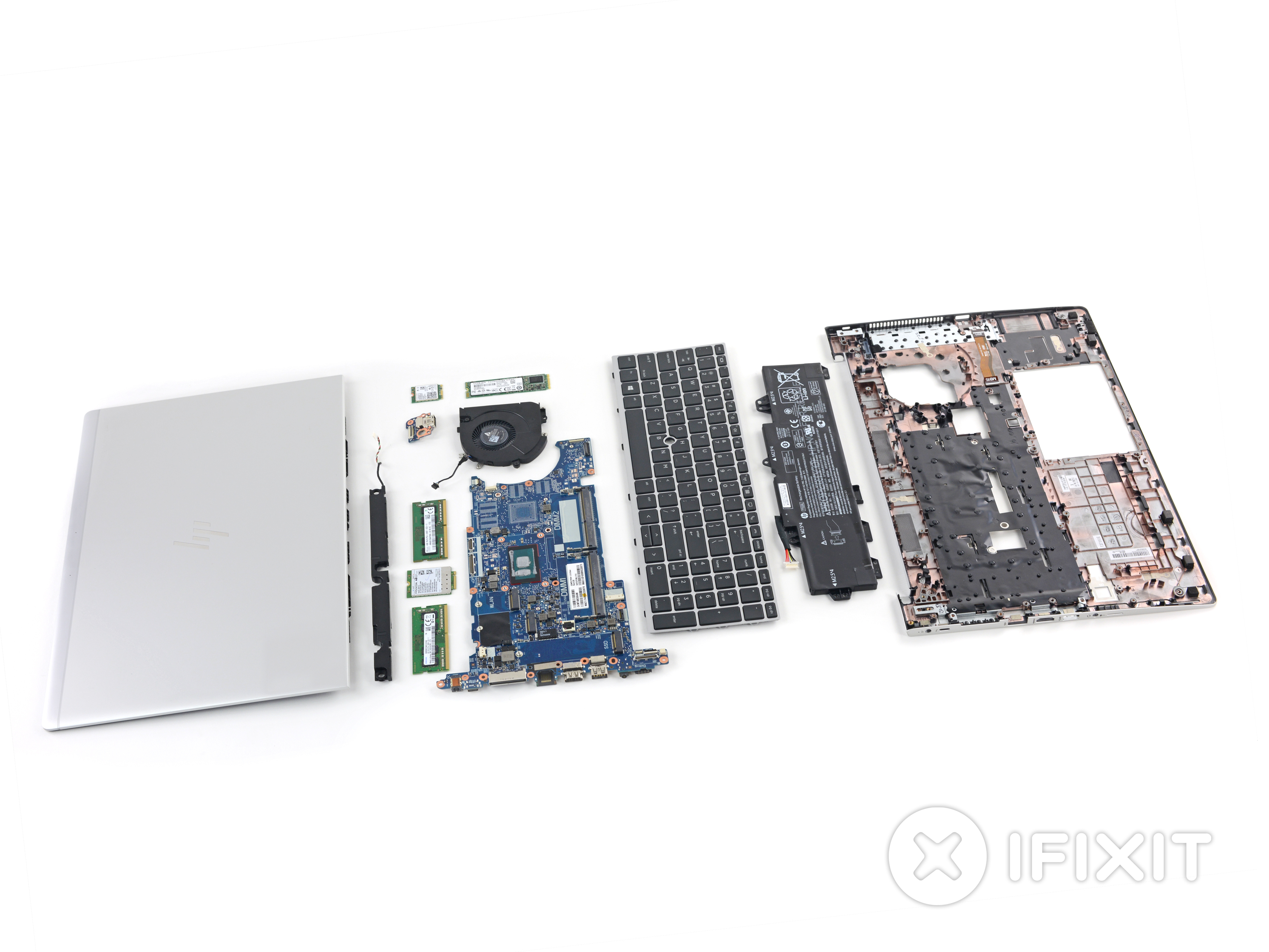 Layout of the EliteBook 800 G5 components.