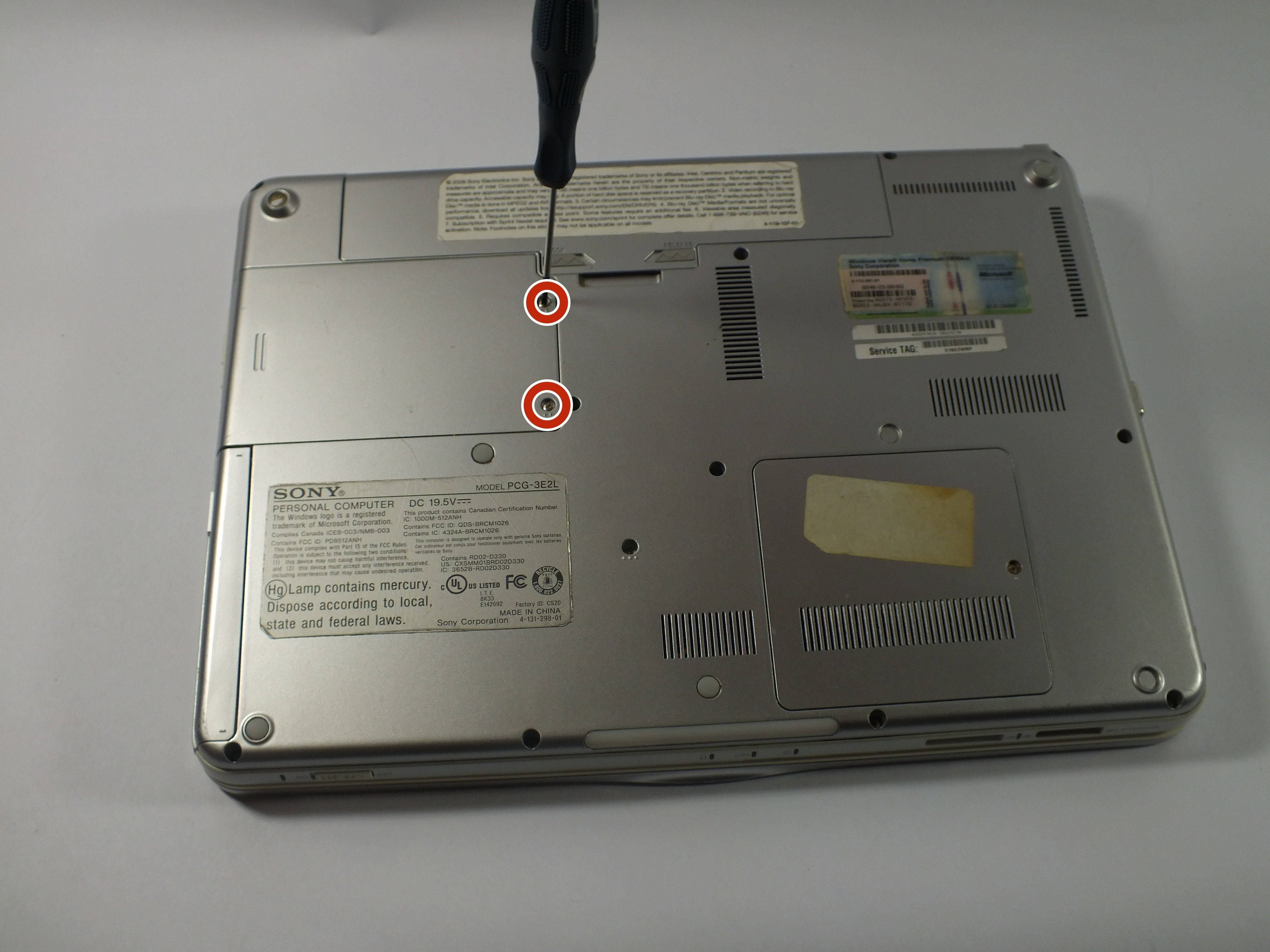 Sony VAIO PCG3E2L Hard Drive Replacement iFixit Repair Guide