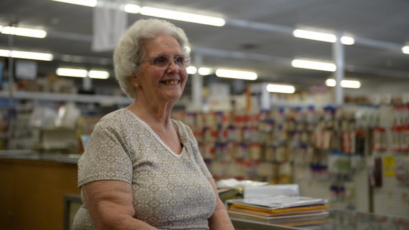 Bonnie Brownstein at her Electronics Parts Supermart