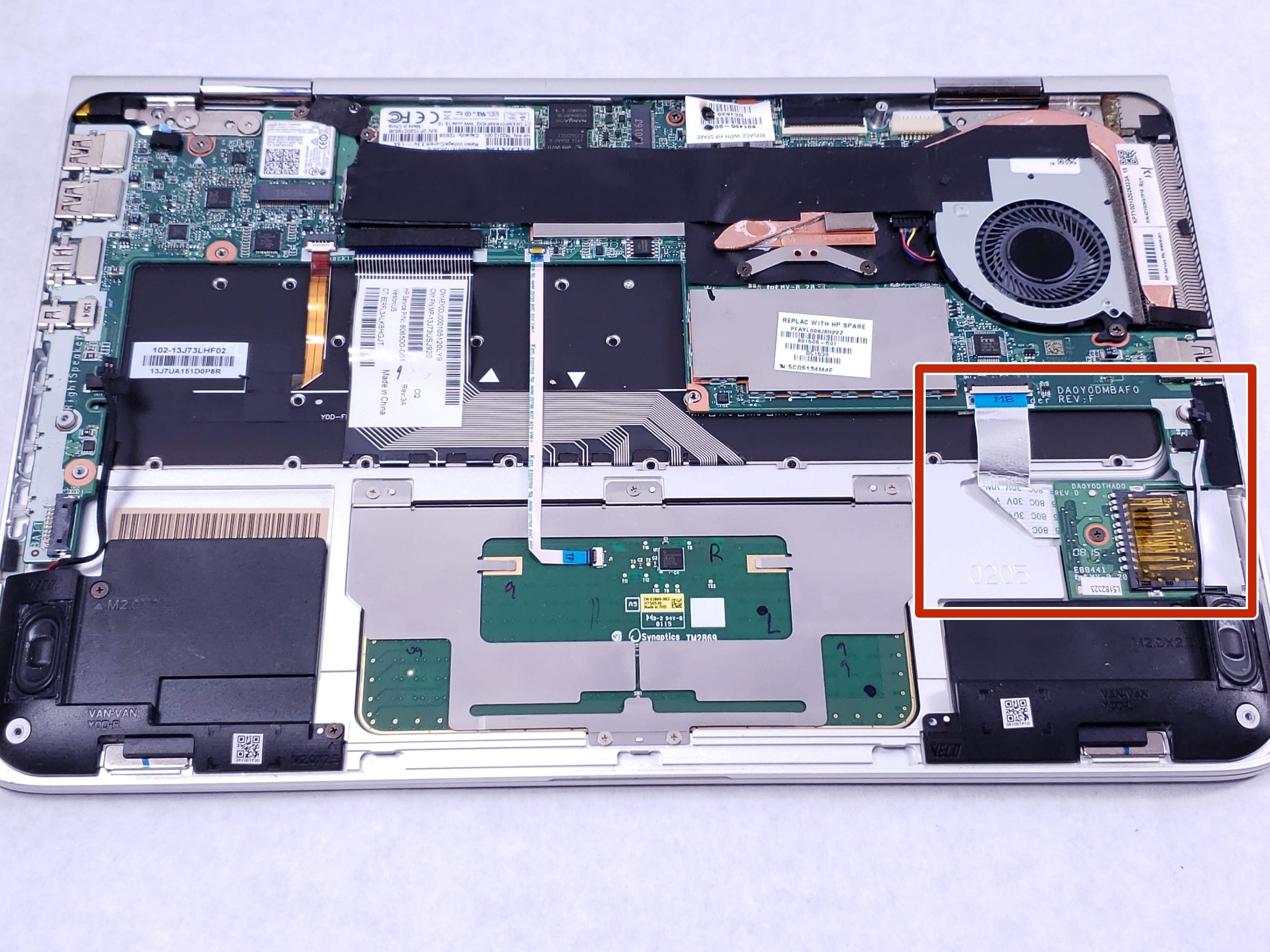 HP Spectre x360 13t4000 SD Card Reader Replacement iFixit Repair Guide