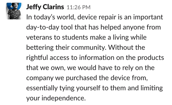 Jeffy Clarins of iFixit on what ownership means