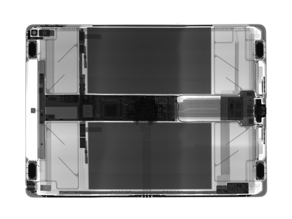 Image 2/2: It appears that the Pro's self-balancing, four-speaker audio comes at the cost of battery capacity. Based on our measurements, the speaker enclosures occupy about half as much space as the battery.