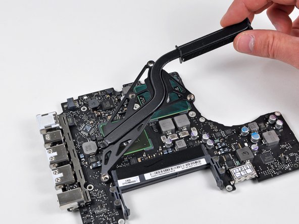 Removing the heat sink in the MacBook Unibody Mid 2010 teardown