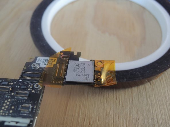 Image 3/3: Protect the logic board with ''Kapton tape'' that has good insulating and temperature characteristics (temperature range: −269 to +400 °C).