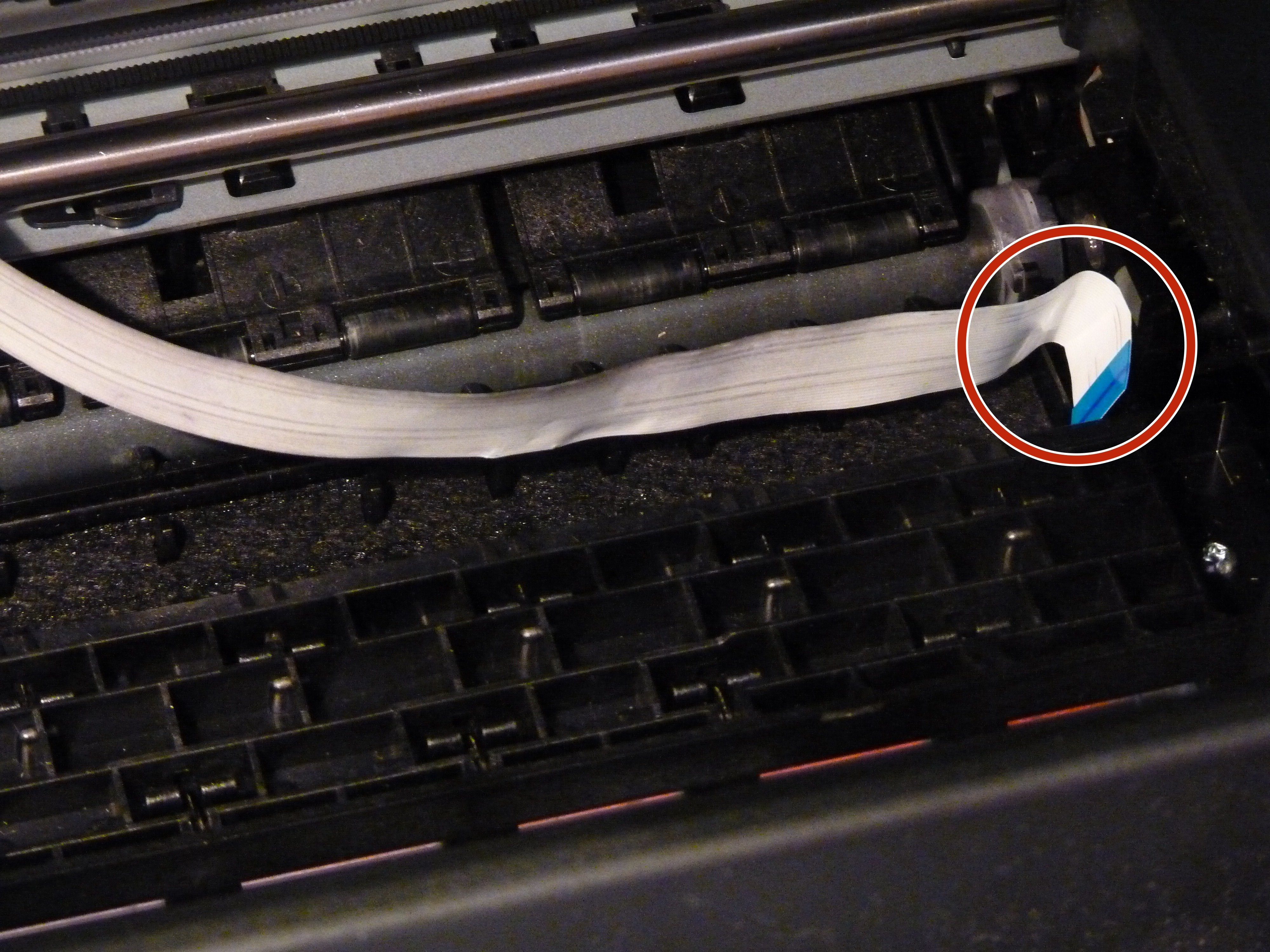 Kodak ESP C315 How to reseat printhead ribbon cable iFixit Repair Guide