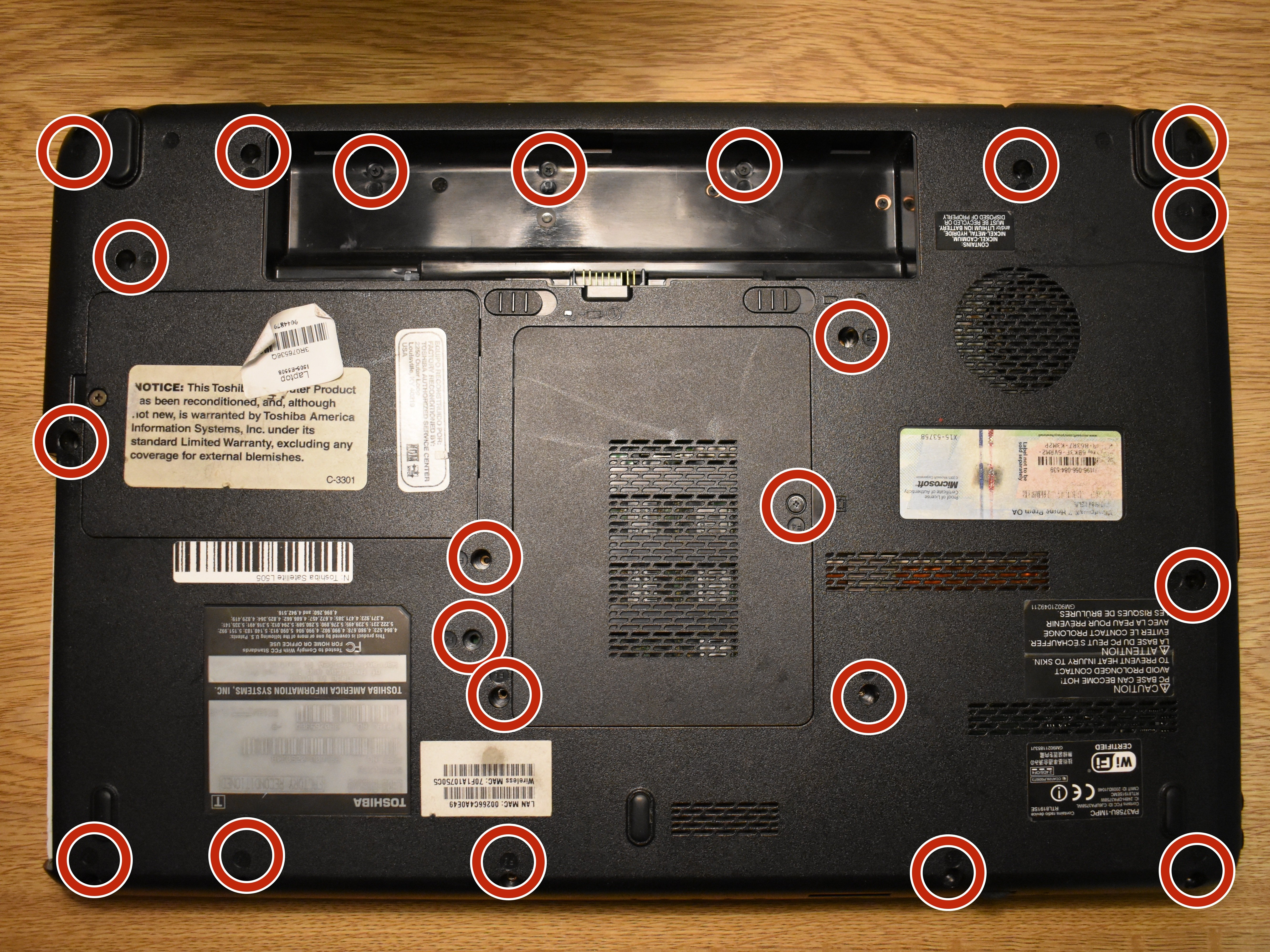 Toshiba Satellite L505 Laptop Palm Rest Assembly Replacement Ifixit Repair Guide