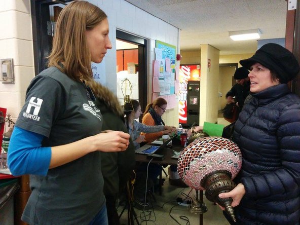 women in repair at a fix-it clinic