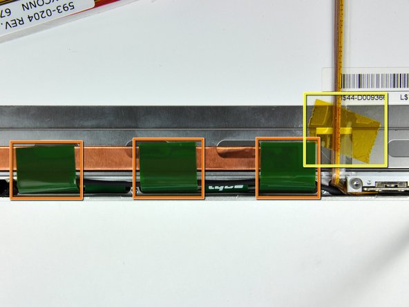 Image 2/2: The adhesive connecting these straps to the display is very strong. An edged tool is helpful to separate the adhesive while you peel the straps off.