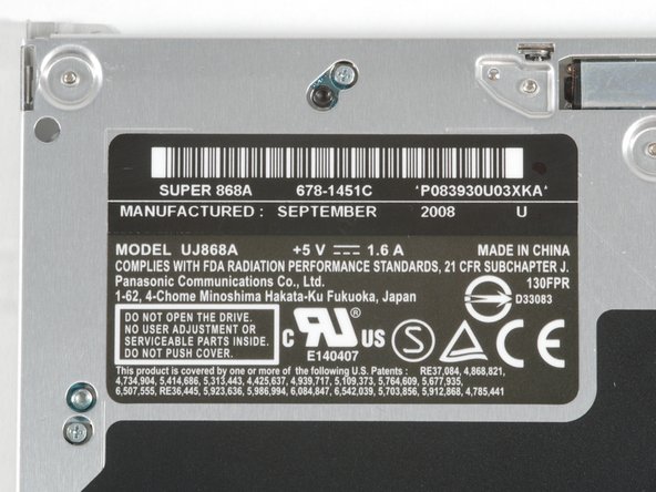Image 3/3: The rightmost photo is a shot of the new drive label.