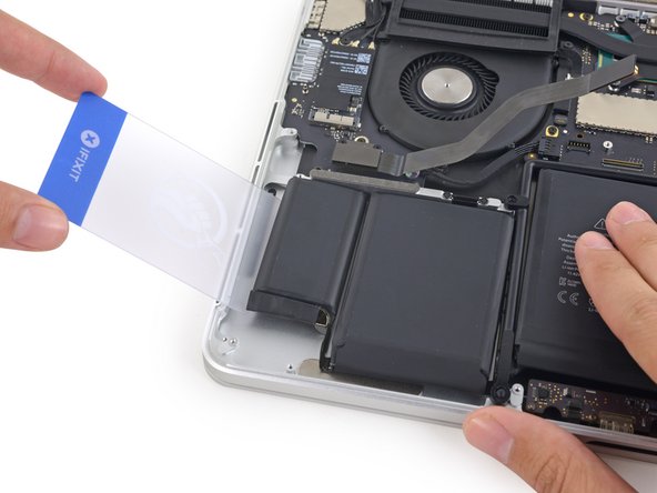 Repeat the above procedure to separate the two leftmost battery cells from the upper case.