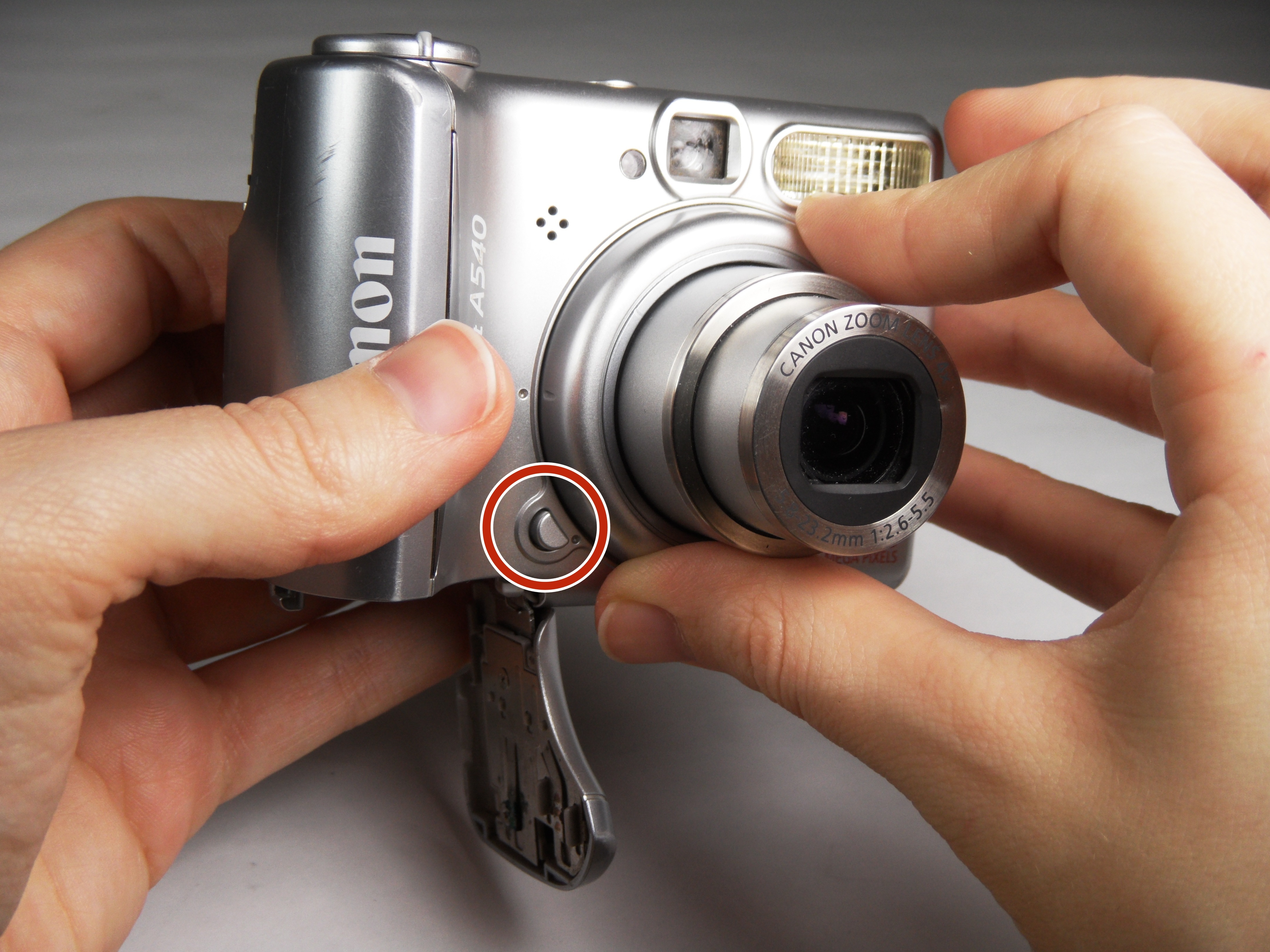 Canon PowerShot A540 Front Cover Replacement iFixit Repair Guide