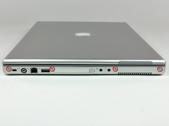 Image 1/1: When replacing these screws, you must reinstall each screw in the correct order. Begin by installing the screw closest to the display hinge, and go out from there.