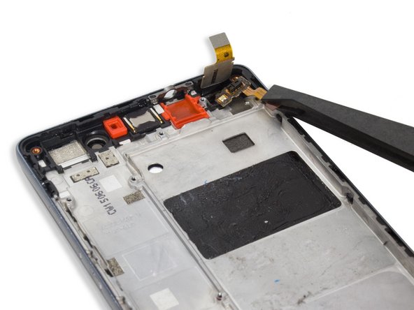 Remove the sensor flex. It's covered under the digitizer flex and fastened by adhesive.