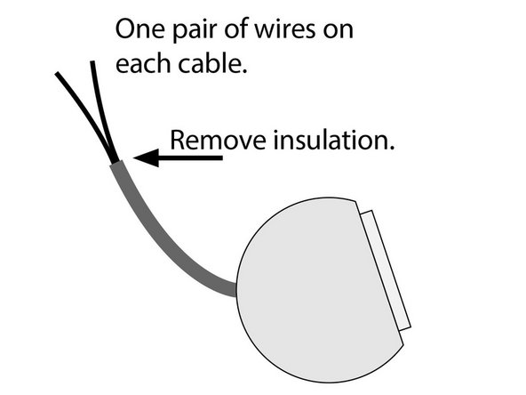 Image 1/1: Two wires are inside each speaker cable.