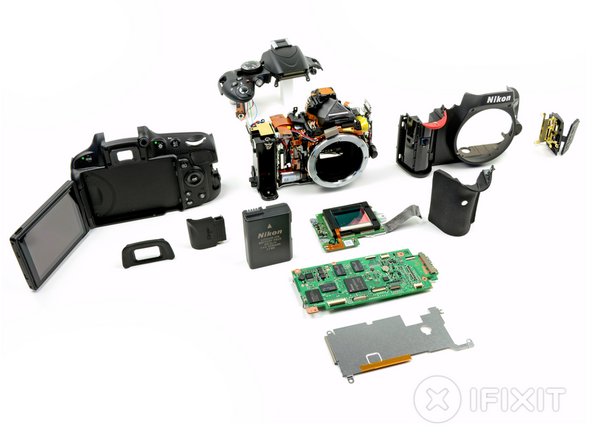 Nikon D5100 teardown layout