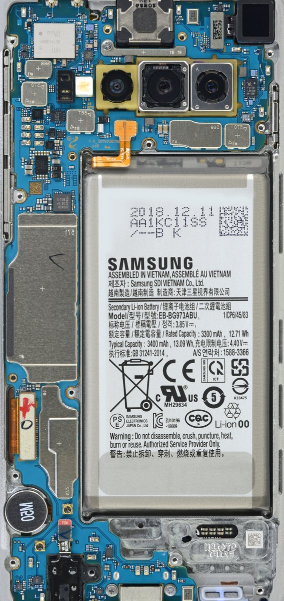 Samsung Galaxy S10 & S10e Teardown Wallpapers | iFixit lithium mo diagram 