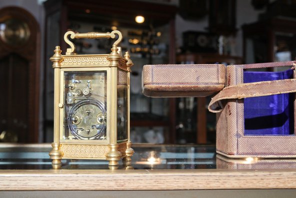 Clocks in a watchmaker workshop 