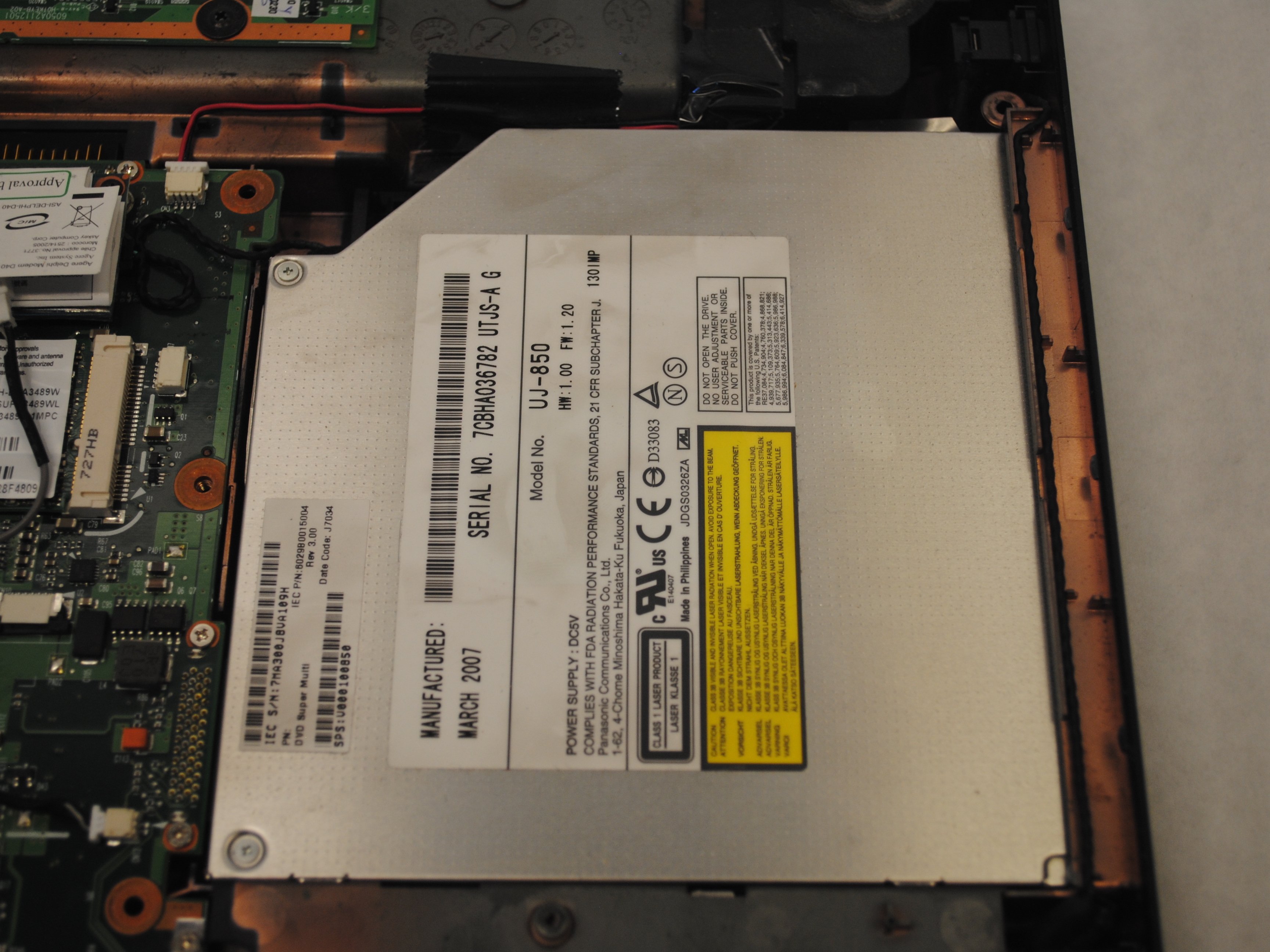 Toshiba Satellite A205S4577 Optical Drive Replacement iFixit Repair Guide