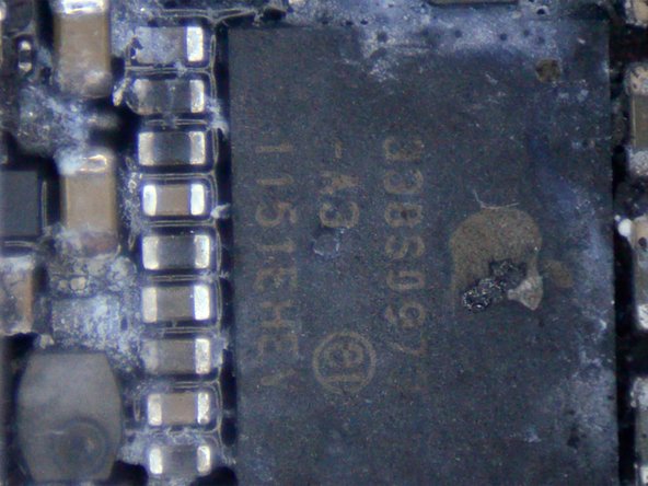 Wet device with signs of liquid damage