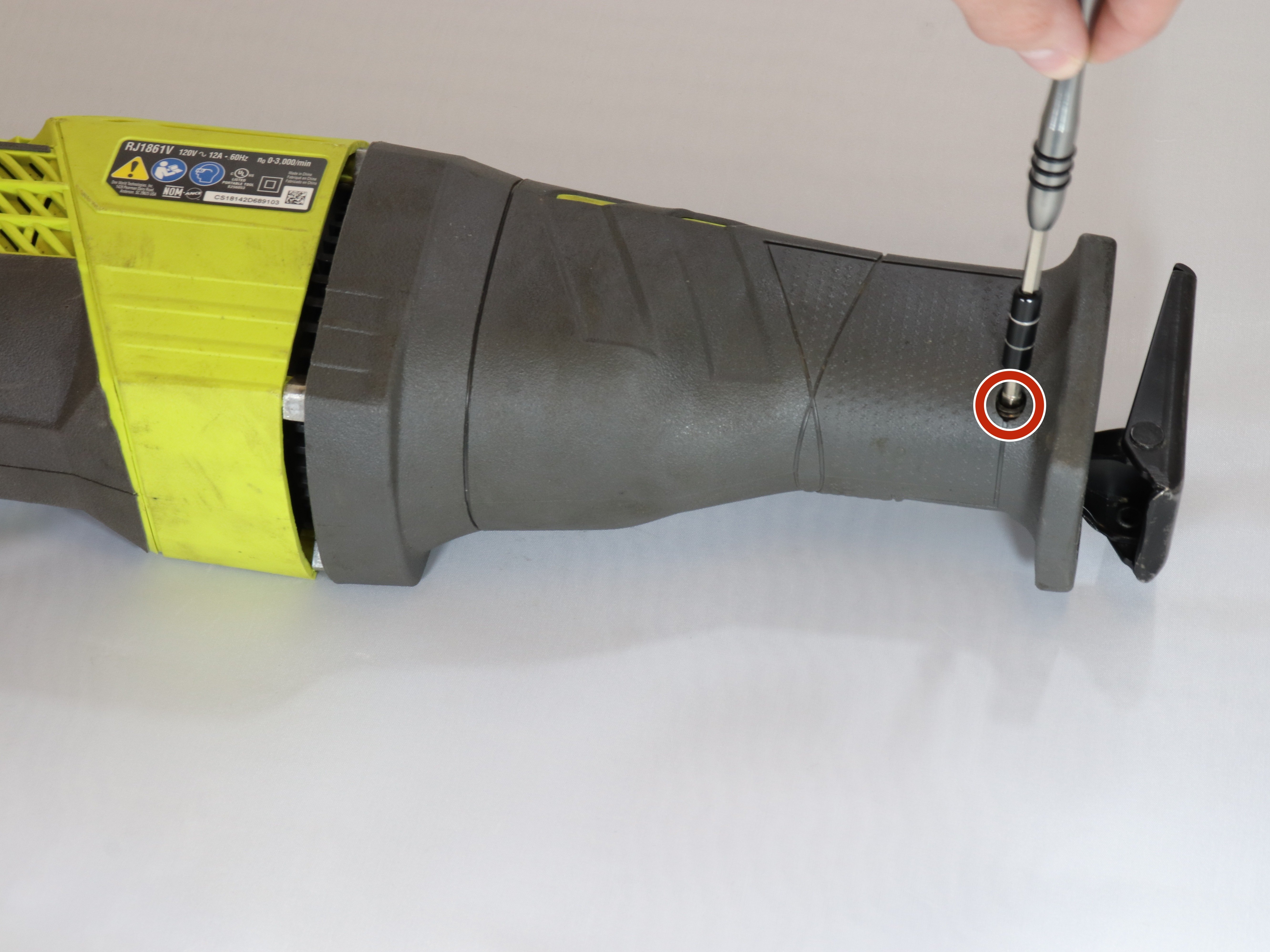 Ryobi RJ1861V Saw Bar Assembly Replacement iFixit Repair Guide