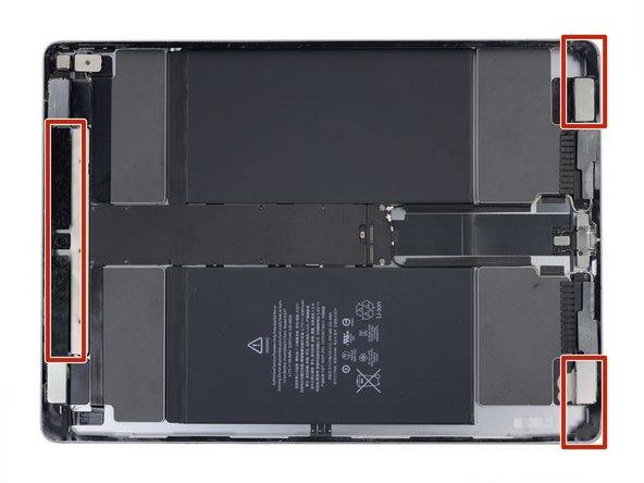 Refer to these images while following the guide to see where the adhesive is thickest and where to cut the deepest with your opening tool.