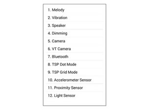 Galaxy S5 - Quick Test Menu