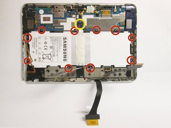 Image 1/3: Disconnect the battery from the location indicated by a yellow circle