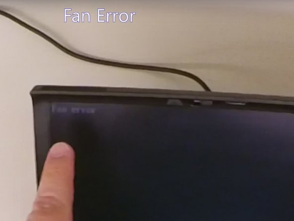 Fan error lenovo при включении