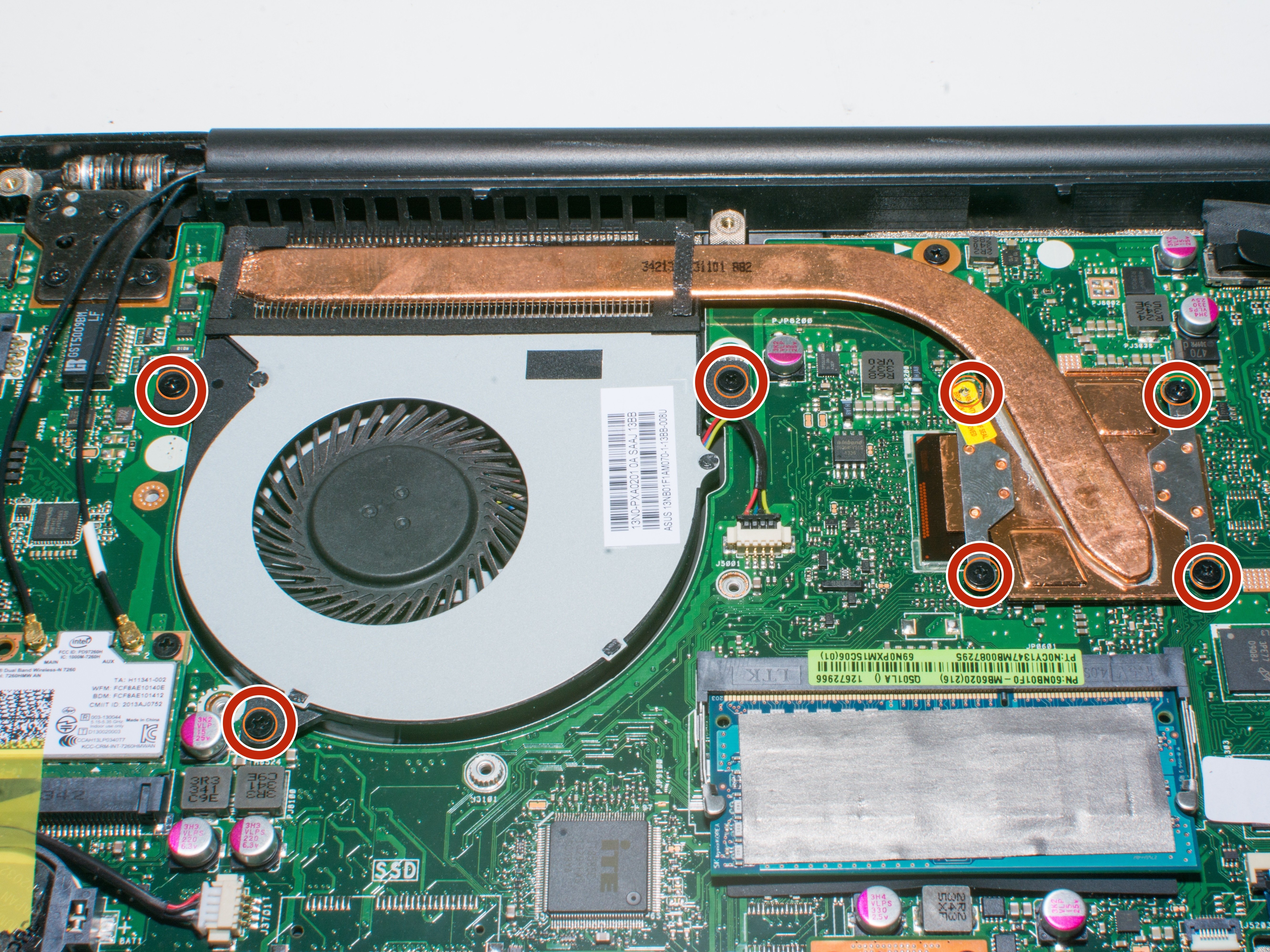 Asus Q501LABBI6T03 Heat Sink Disassembly iFixit Repair Guide