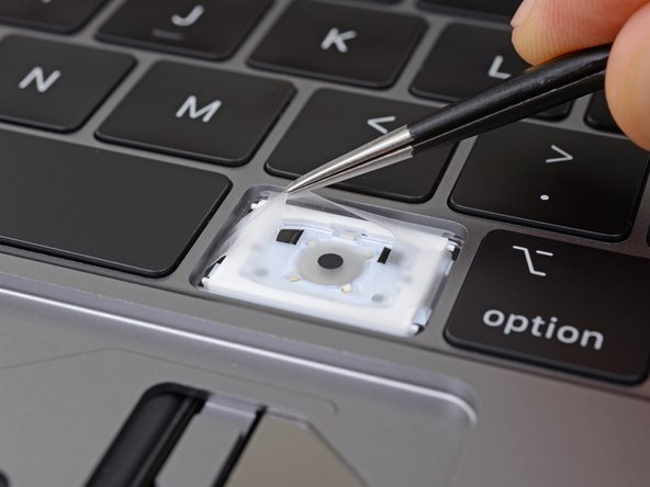 MacBook Pro butterfly keyboard with silicone membrane