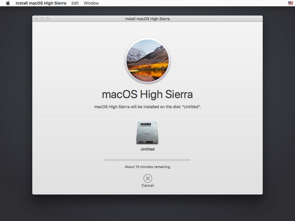 Your Mac will now install macOS High Sierra. Be patient and wait for it to complete.