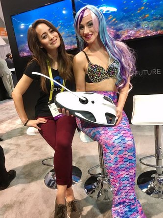 Mermaid at CES booth