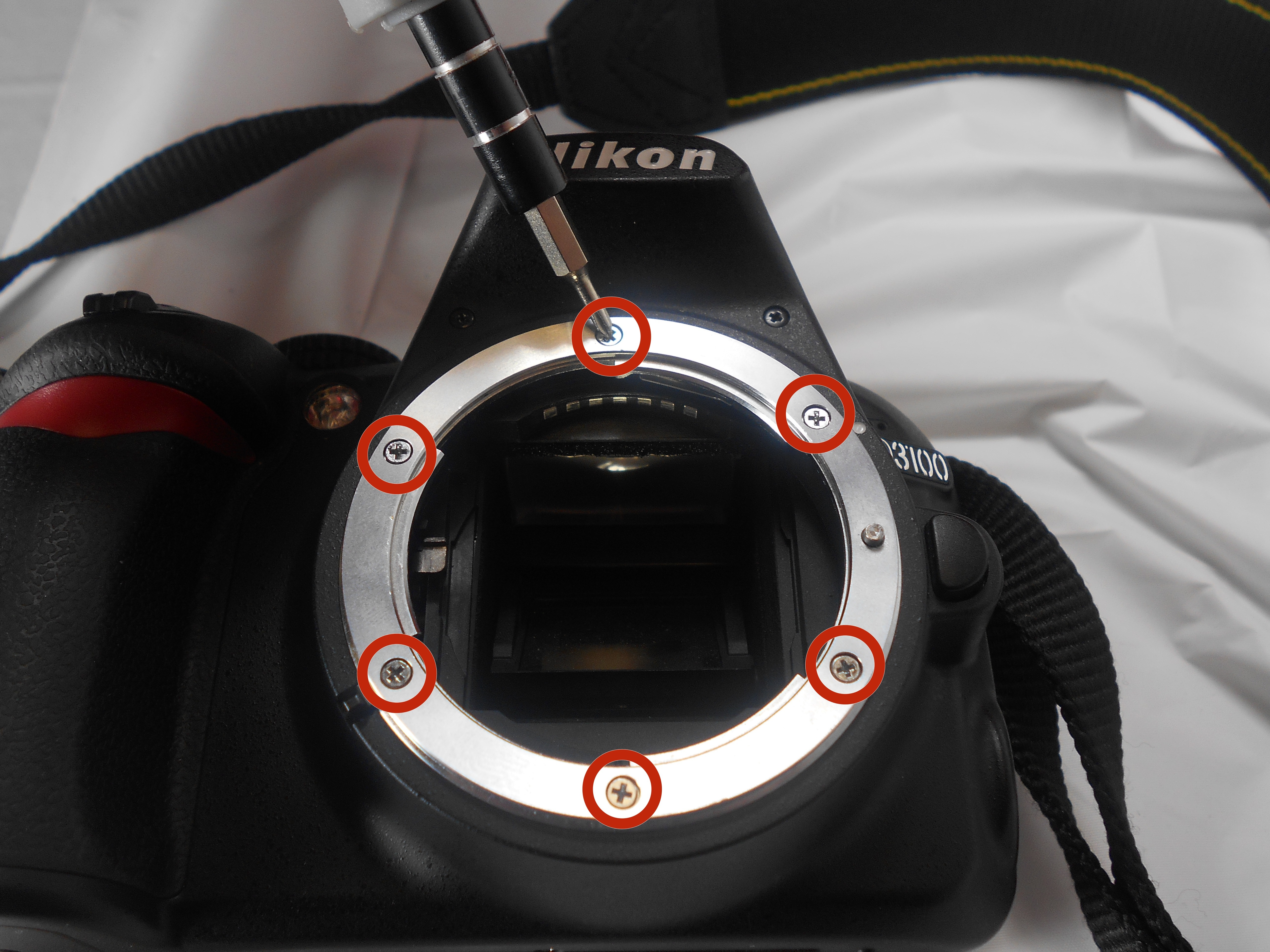 Nikon D3100 Lens Mounting Ring Reseating/Replacement iFixit