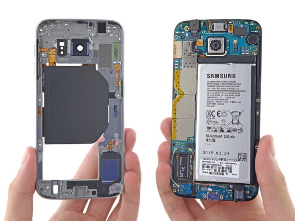 Image 1/1: Removing the midframe reveals... an S6 Edge?