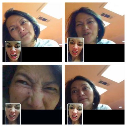 Mother's Day FaceTime images with Mom