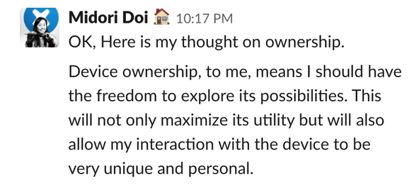 Midori Doi of iFixit on what ownership means