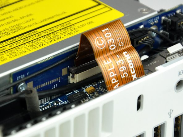 Image 2/2: The ZIF cable lock will lift about 1 mm and stop. '''Do not''' try to completely remove the ZIF cable lock.