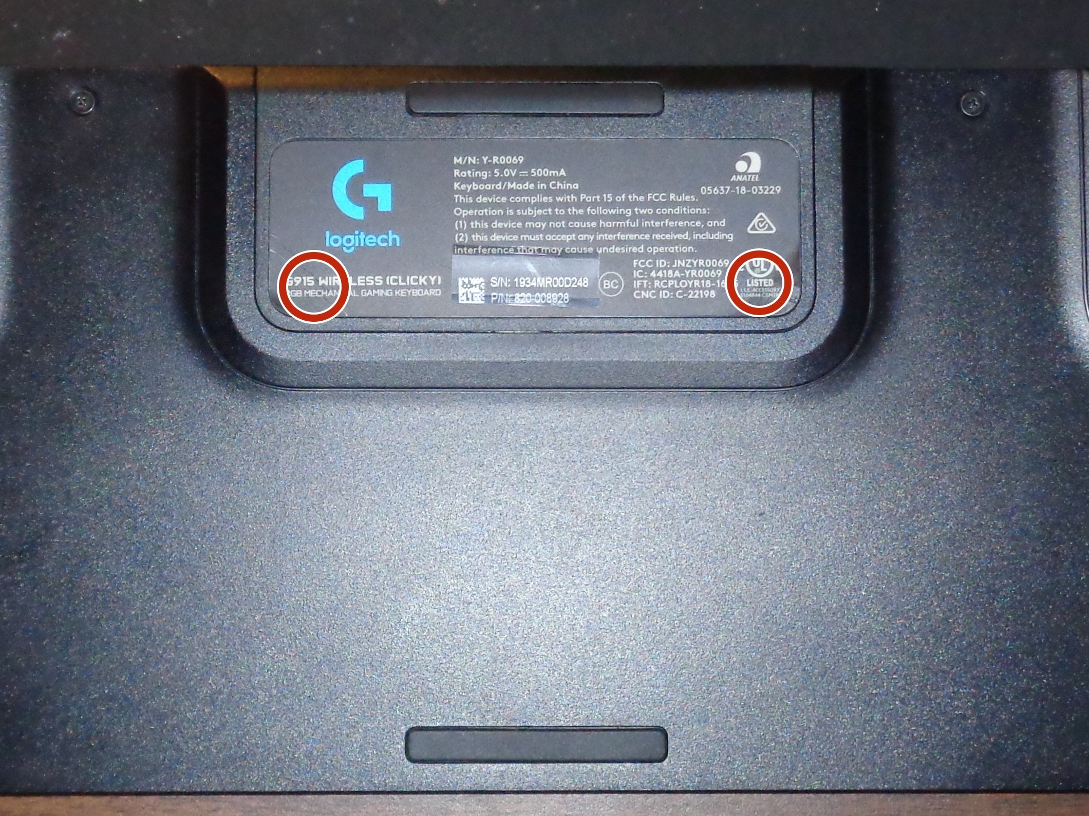 Logitech G915 Wireless (Clicky) Battery Removal iFixit Repair Guide