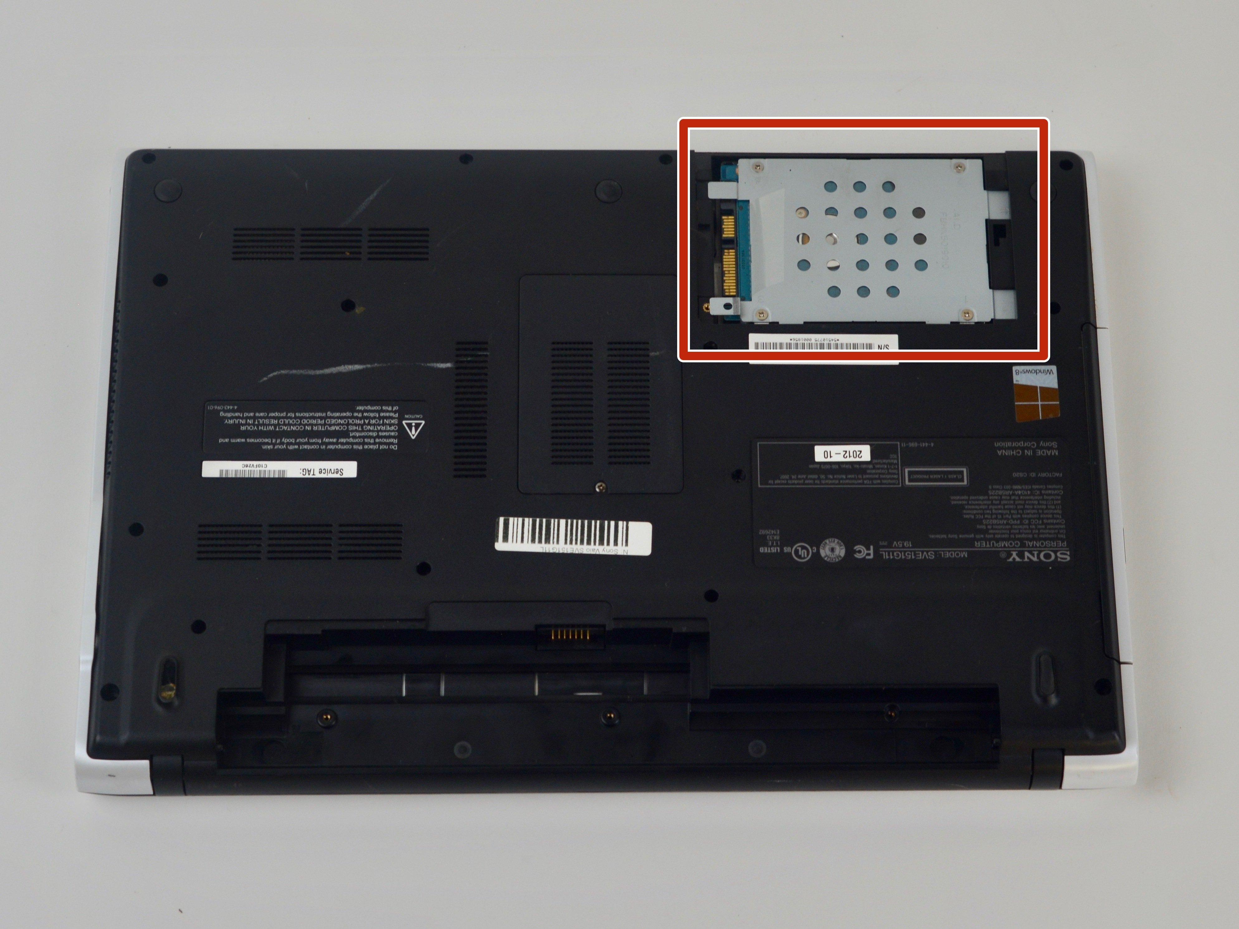Sony Vaio SVE151G11L Hard Disk Drive Replacement iFixit Repair Guide