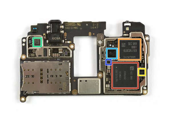 Layered underneath the 4 GB of Samsung RAM lies a Kirin 960 octa-core CPU with a  Mali-G71 GPU