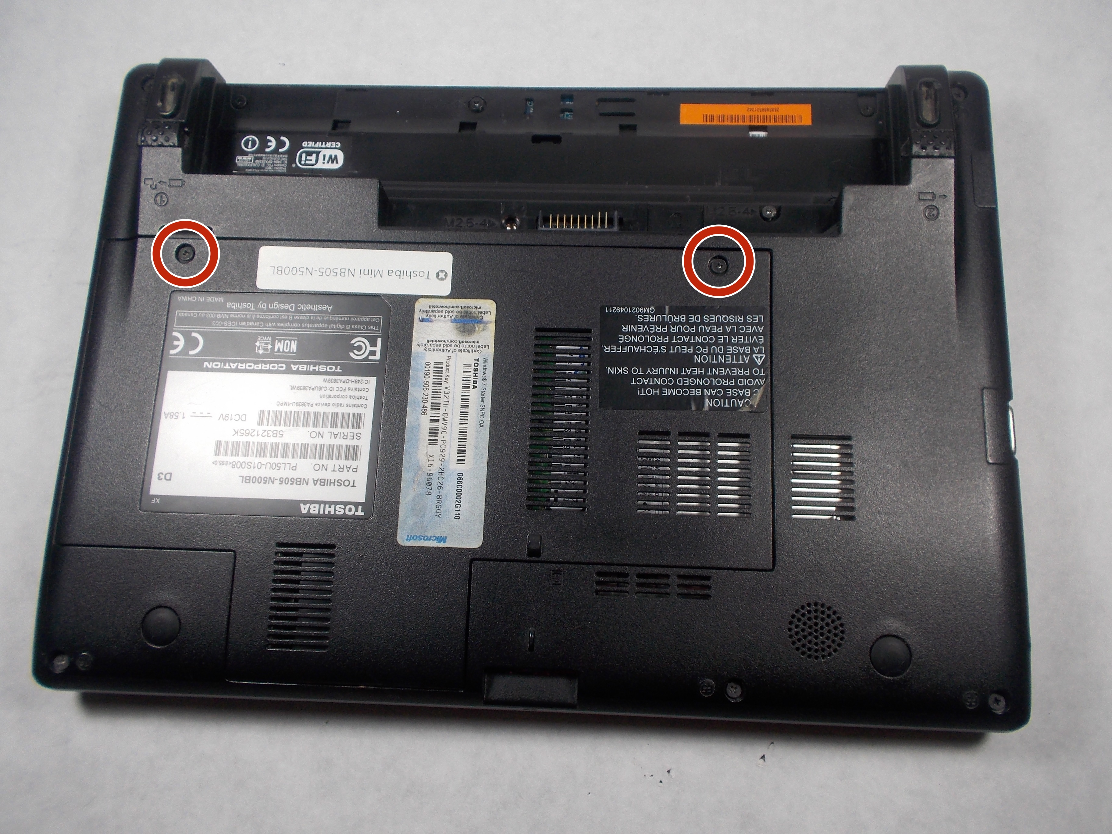 Toshiba Mini NB505 Bottom Plate Replacement iFixit Repair Guide