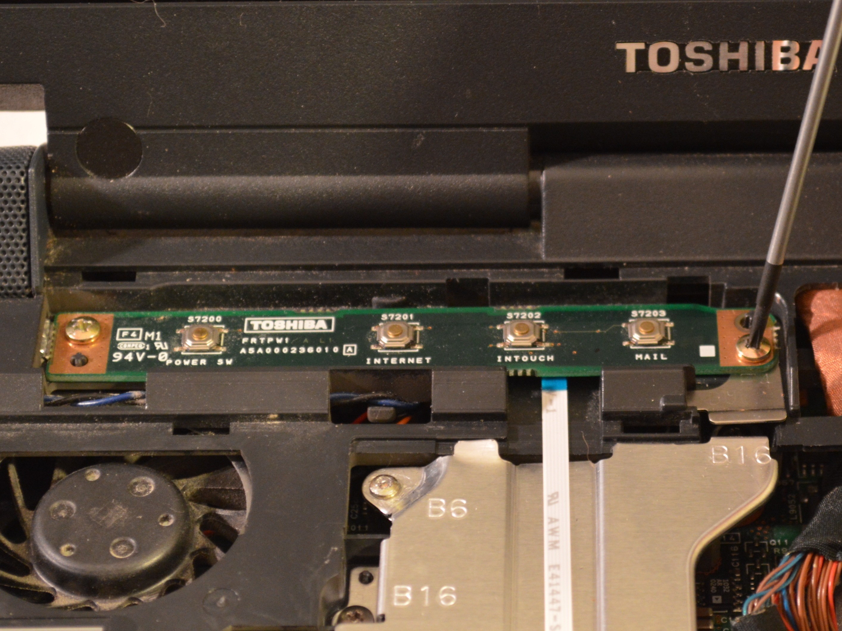 Toshiba Satellite 1415S105 Power Button Circuit Board Replacement